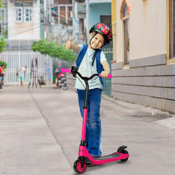 HOMCOM 120W Electric Scooter w/ Rear Break - Pink