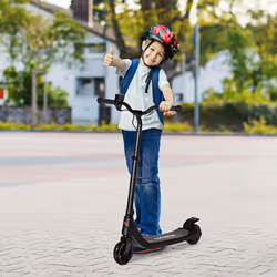 HOMCOM 120W Electric Scooter w/ Rear Brake - Black