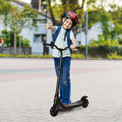 HOMCOM 120W Electric Scooter w/ Rear Brake - Black