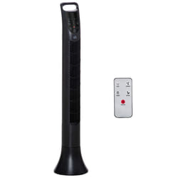 HOMCOM LED 36 Inch Tower Fan 70 Oscillation 3 Speed Remote Controller, Black