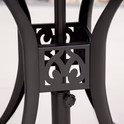 Outsunny 78cm Round Garden Dining Table with Parasol Hole Cast - Additional view 8