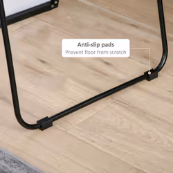 HOMCOM Full Length Mirror Floor Standing or Wall-Mounted, Dressing Mirror, Black - Additional view 4