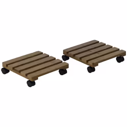 Outsunny 2 Pack Plant Stand with Wheels Flowerpot Holder Indoor & Outdoor Use - Additional view 8