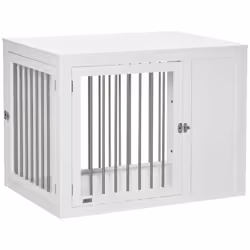 PawHut Furniture Style Dog Crate Cage, w/ Double Doors
