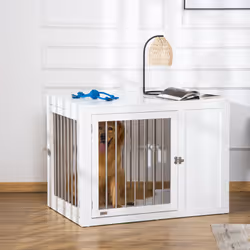 PawHut Furniture Style Dog Crate Cage, w/ Double Doors