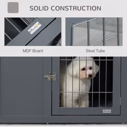 PawHut Furniture-Style Dog Crate w/ Two Lockable Doors, for Small & Medium Dogs - Additional view 4