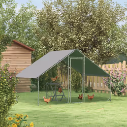 PawHut Walk In Chicken Run Large Galvanized Chicken Coop w/ Cover 3 x 2 x 2m - Additional view 7