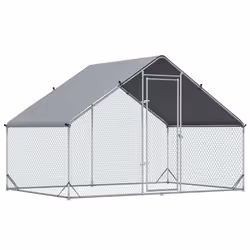 PawHut Walk In Chicken Run Large Galvanized Chicken Coop w/ Cover 3 x 2 x 2m - Additional view 8