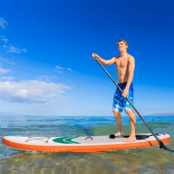 Outsunny 10Ft Inflatable Non-Slip Paddle Stand Up Board w/ Adjustable Paddle
