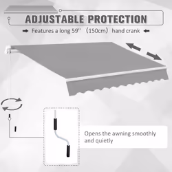 Outsunny Retractable Awning for Door & Window Garden Shelter Canopy 3 x 2m - Additional view 5