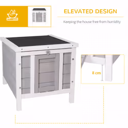 PawHut Wooden Rabbit Hutch Bunny Cage Guinea Pig House Pet Habitat Ferret