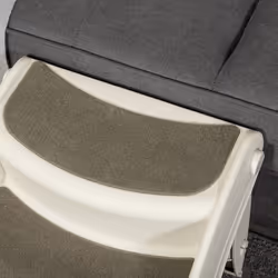 PawHut Foldable Pet Stairs 3 Steps with Non-slip Mats for Small Dogs, Cream - Additional view 6