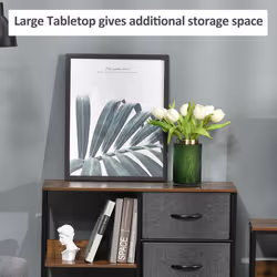 HOMCOM Chest Dresser Tower with 3 Drawers Storage Cabinet Organizer, Black