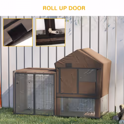 PawHut Rabbit Hutch Cover, Bunny Guinea Pig Cage Water-Resistant Protector