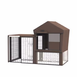 PawHut Rabbit Hutch Cover, Bunny Guinea Pig Cage Water-Resistant Protector - Additional view 8