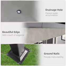 Outsunny 4 x 3(m) Aluminium Pergola Gazebo Garden Shelter w/ Retractable Roof - Additional view 4