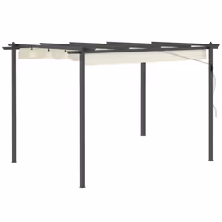 Outsunny 4 x 3(m) Aluminium Pergola Gazebo Garden Shelter w/ Retractable Roof - Additional view 8