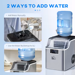HOMCOM Ice Maker Machine Counter Top Ice Cube Maker for Home 20kg in 24 Hrs - Additional view 5