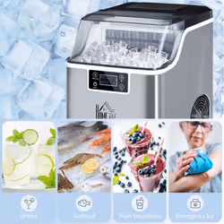 HOMCOM Ice Maker Machine Counter Top Ice Cube Maker for Home 20kg in 24 Hrs - Additional view 7