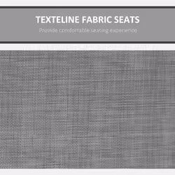 Outsunny 3 Seat Metal Fabric Backyard Balcony Patio Swing Chair w/ Canopy Grey - Additional view 4