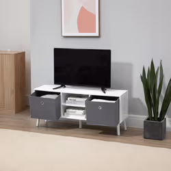 HOMCOM Modern TV Cabinet Stand w/ Shelves & Drawers, Living Room - Additional view 7
