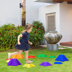 Outsunny 11-Piece Balance Stepping Stones Non-Slip Obstacle Course for Kids