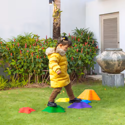 Outsunny 6-Piece Balance Stepping Stones Stackable Non-slip Obstacle Course