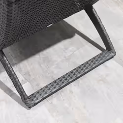Outsunny Garden Rattan Sun Lounger Foldable Patio Chaise Chair Grey - Additional view 7