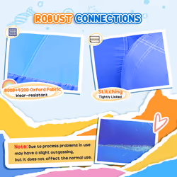 Outsunny Kids Bouncy Castle with Double Slides Pool Trampoline with Blower