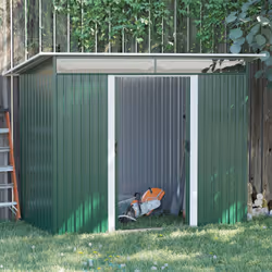 Outsunny Garden Shed Outdoor Storage Tool Organizer w/ Double Sliding Door