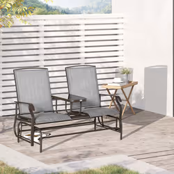 Outsunny 2 Seater Rocker Double Rocking Chair Lounger Outdoor Garden Furniture