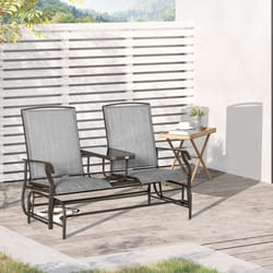 Outsunny 2 Seater Rocker Double Rocking Chair Lounger Outdoor Garden Furniture