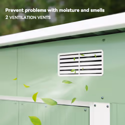 Outsunny 7 x 4ft Outdoor Garden Storage Shed for Backyard Patio Light Green - Additional view 6