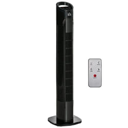 HOMCOM LED Tower Fan with 70 Oscillation 3 Speed 3 Mode LED Panel Remote Black