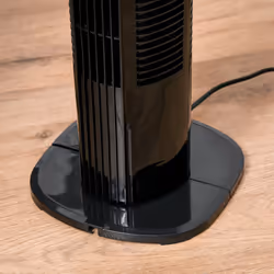 HOMCOM LED Tower Fan with 70 Oscillation 3 Speed 3 Mode LED Panel Remote Black