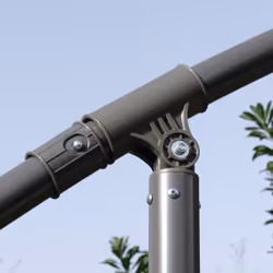 Outsunny 2.7m Cantilever Banana Parasol Outdoor Sun Shade w/ Crank, Dark Grey - Additional view 6