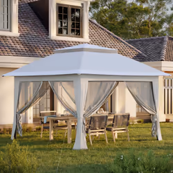 Outsunny 3.6 x 3.6m Pop-up Tent Gazebo Instant Canopy Steel w/ Bag
