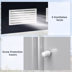 Outsunny 7 x 4ft Garden Shed Storage with Foundation Kit and Vents, Dark Grey