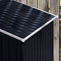 Outsunny 7 x 4ft Garden Shed Storage with Foundation Kit and Vents, Dark Grey - Additional view 7