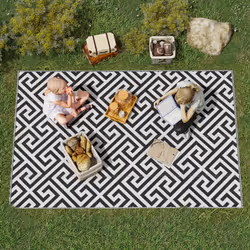 Outsunny 152x243cm Reversible Outdoor Rug Portable Plastic Straw RV Camping Mat