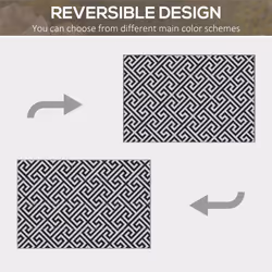 Outsunny 152x243cm Reversible Outdoor Rug Portable Plastic Straw RV Camping Mat - Additional view 4