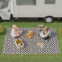 Outsunny 152x243cm Reversible Outdoor Rug Portable Plastic Straw RV Camping Mat - Additional view 8