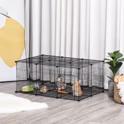 PawHut DIY Pet Playpen Cage 22 Piece w/Door Bunny Chinchilla Hedgehog Guinea Pig