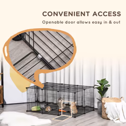 PawHut DIY Pet Playpen Cage 22 Piece w/Door Bunny Chinchilla Hedgehog Guinea Pig - Additional view 5