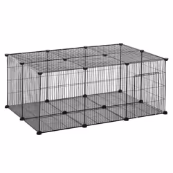 PawHut DIY Pet Playpen Cage 22 Piece w/Door Bunny Chinchilla Hedgehog Guinea Pig - Additional view 8