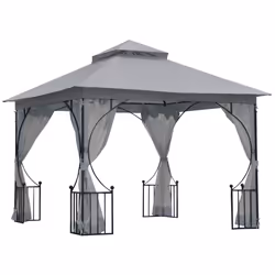 Outsunny Gazebo Party Tent Canopy Sun Shade for Patio Garden 3x3(m) - Additional view 8