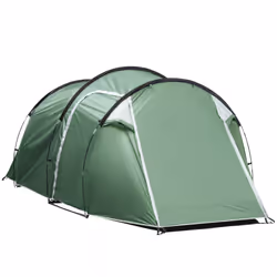 Outsunny 3 Man Camping Tent with Porch and Weather-Resistant Rainfly, Green - Additional view 8