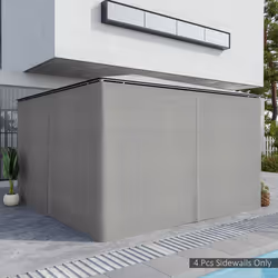 Outsunny 3 x 4(m) Universal Gazebo Replacement Sidewall Set, 4 Panels, Grey