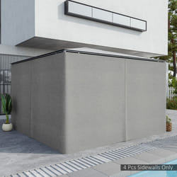 Outsunny 3 x 4(m) Universal Gazebo Replacement Sidewall Set, 4 Panels, Grey