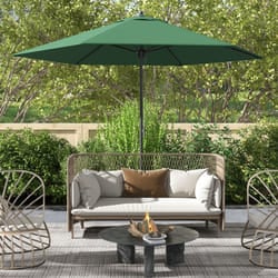 Outsunny 2.8m Patio Umbrella Parasol Outdoor Table Umbrella 6 Ribs Green